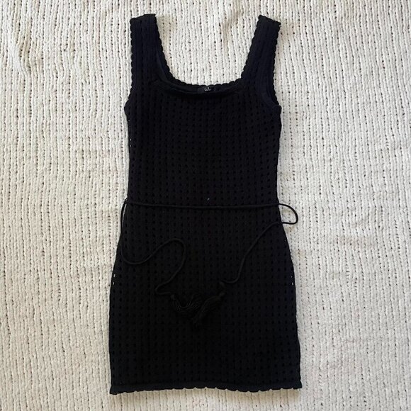 Free and Breezy Black Knit Mini Sweater Dress - Size XS - Picture 2 of 7